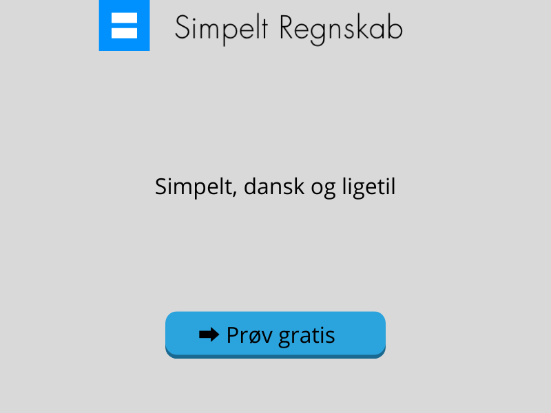 simplet regnskab - for nytstartede virksomheder