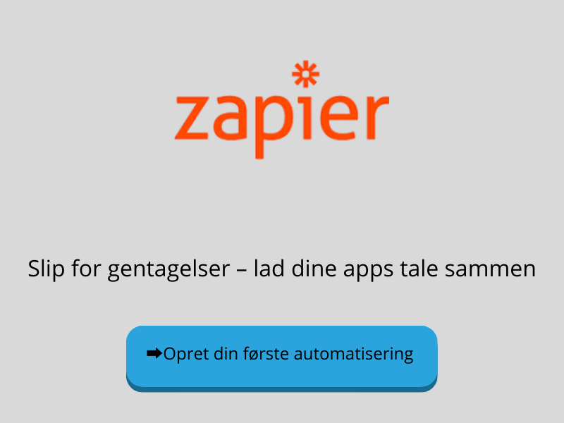 ZAPIER -Slip for gentagelser – lad dine apps tale sammen