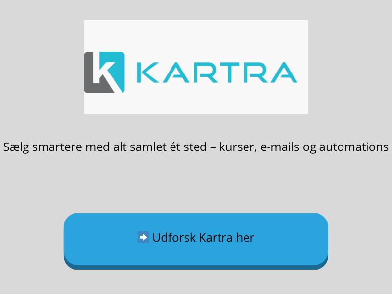  Kartra – Alt-i-én platform til kurser, e-mail marketing og salg