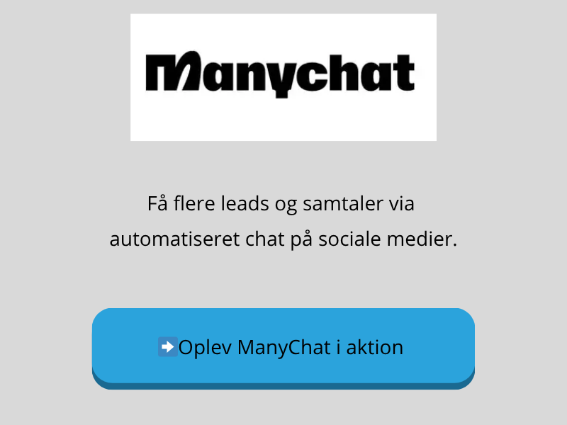 manyChat - Automatiseret chat, der fanger kunderne